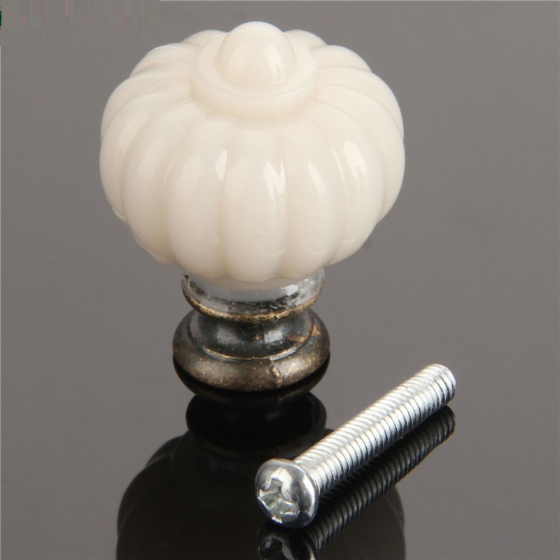 Furniture Hardware Jig - 1Pc Acrylic Ivory White Pumpkin Cabinet
