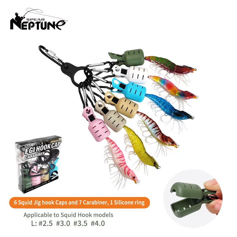 Furniture Hardware Jig - 6pcs Colorful Squid Jig Hook Cap