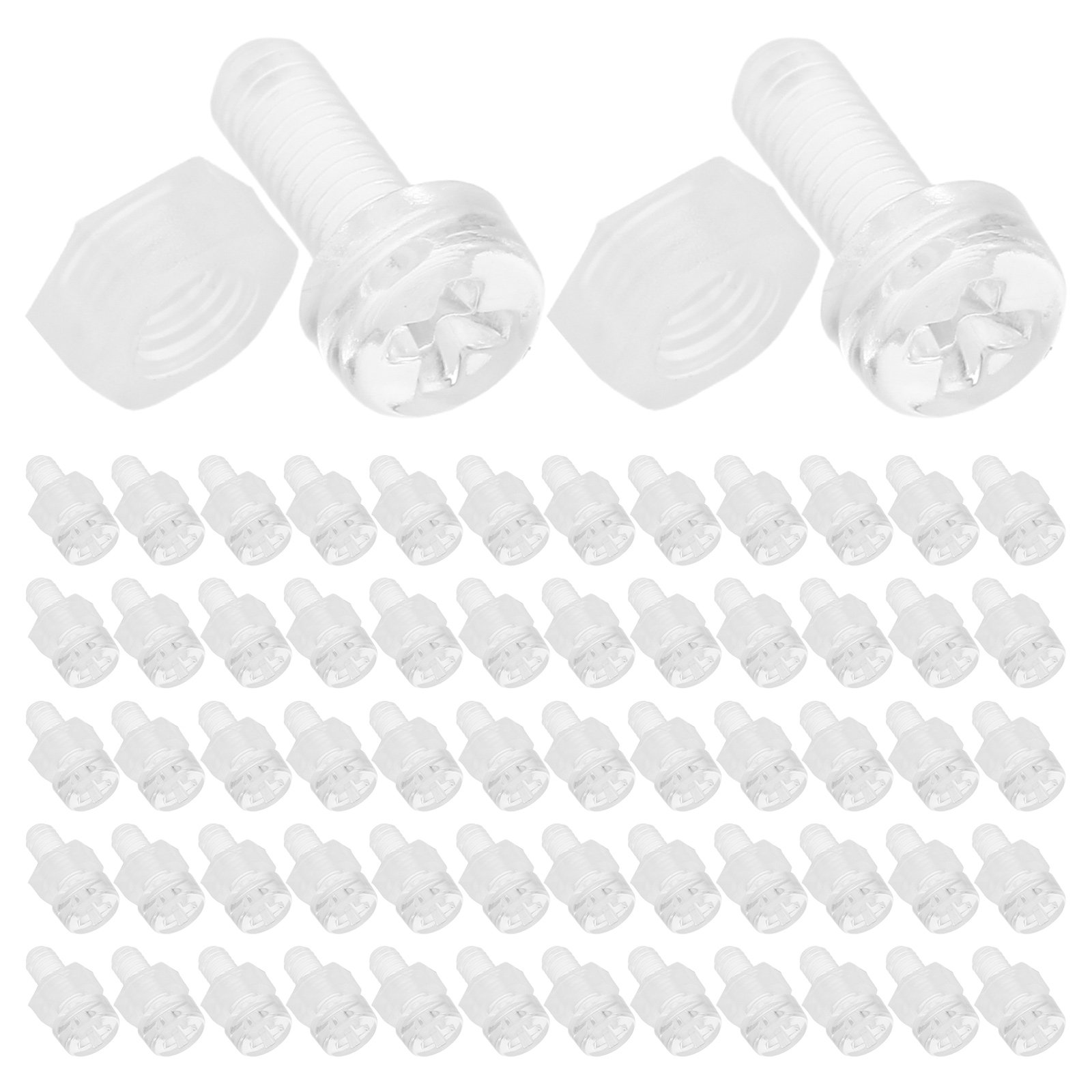 Furniture Hardware Display - 100Pcs Clear Acrylic Screw Nut Kit