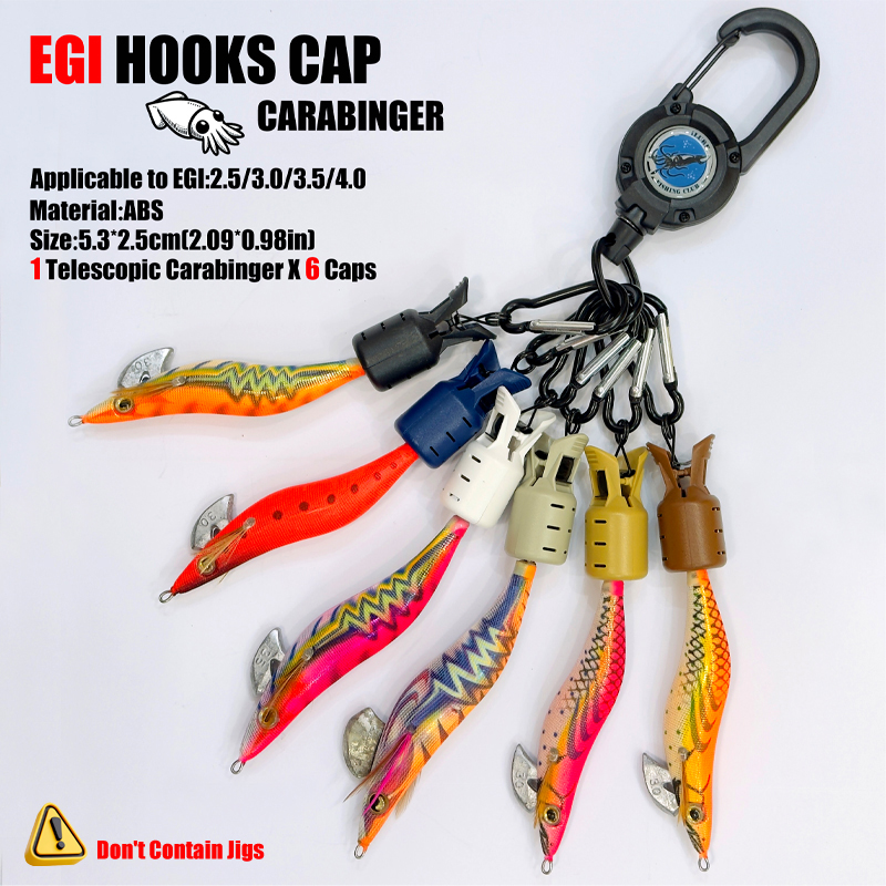 Furniture Hardware Jig - Squid Jig Hook Caps and Carabiner