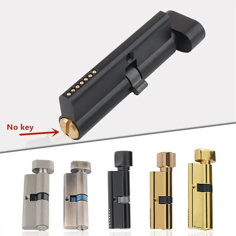 Universal Furniture Hardware - Indoor Solid Wood Door Brass Keyless