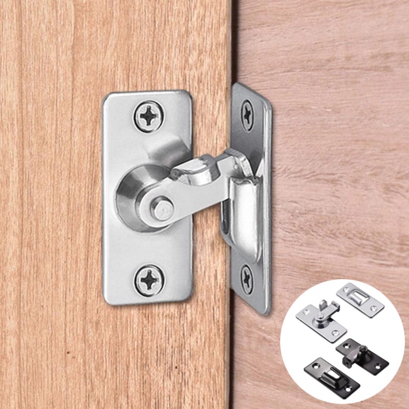 Furniture Sliding Door Hardware - 90 Degree Barn Door Lock Stainless