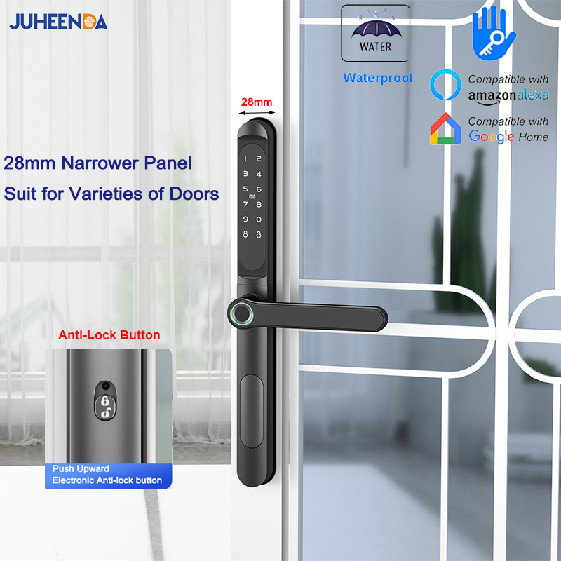 Furniture Sliding Door Hardware - TTLock App Smart Aluminum Door Lock