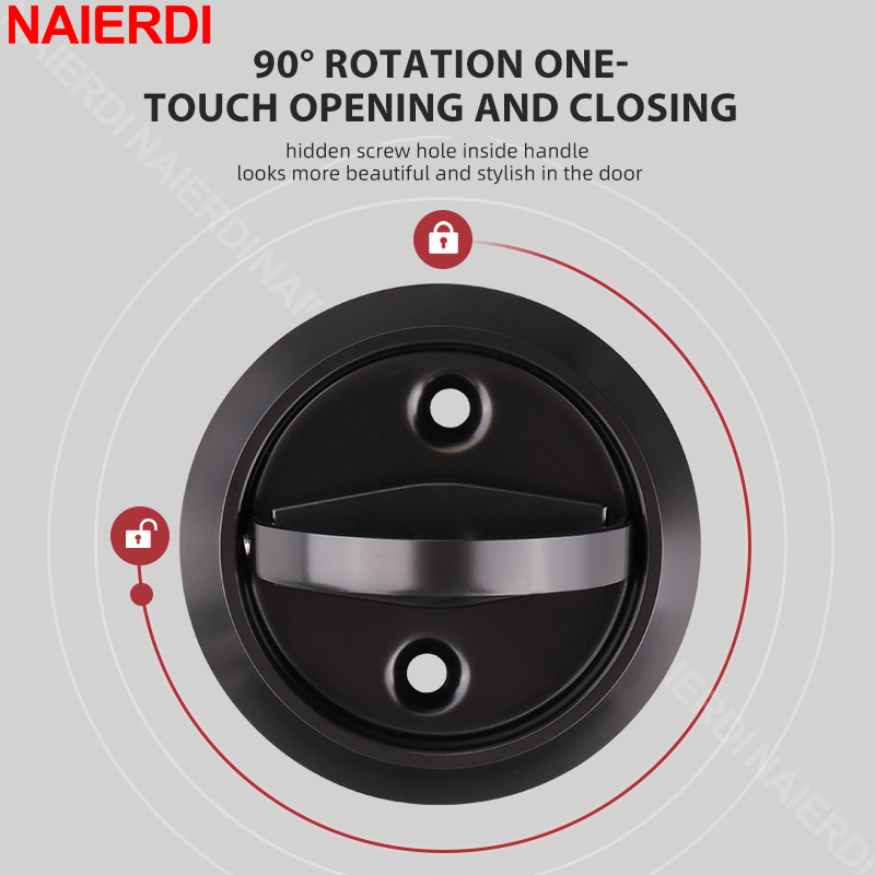 NAIERDI Round Recessed Door Lo - Furniture Sliding Door Hardware recension och pris