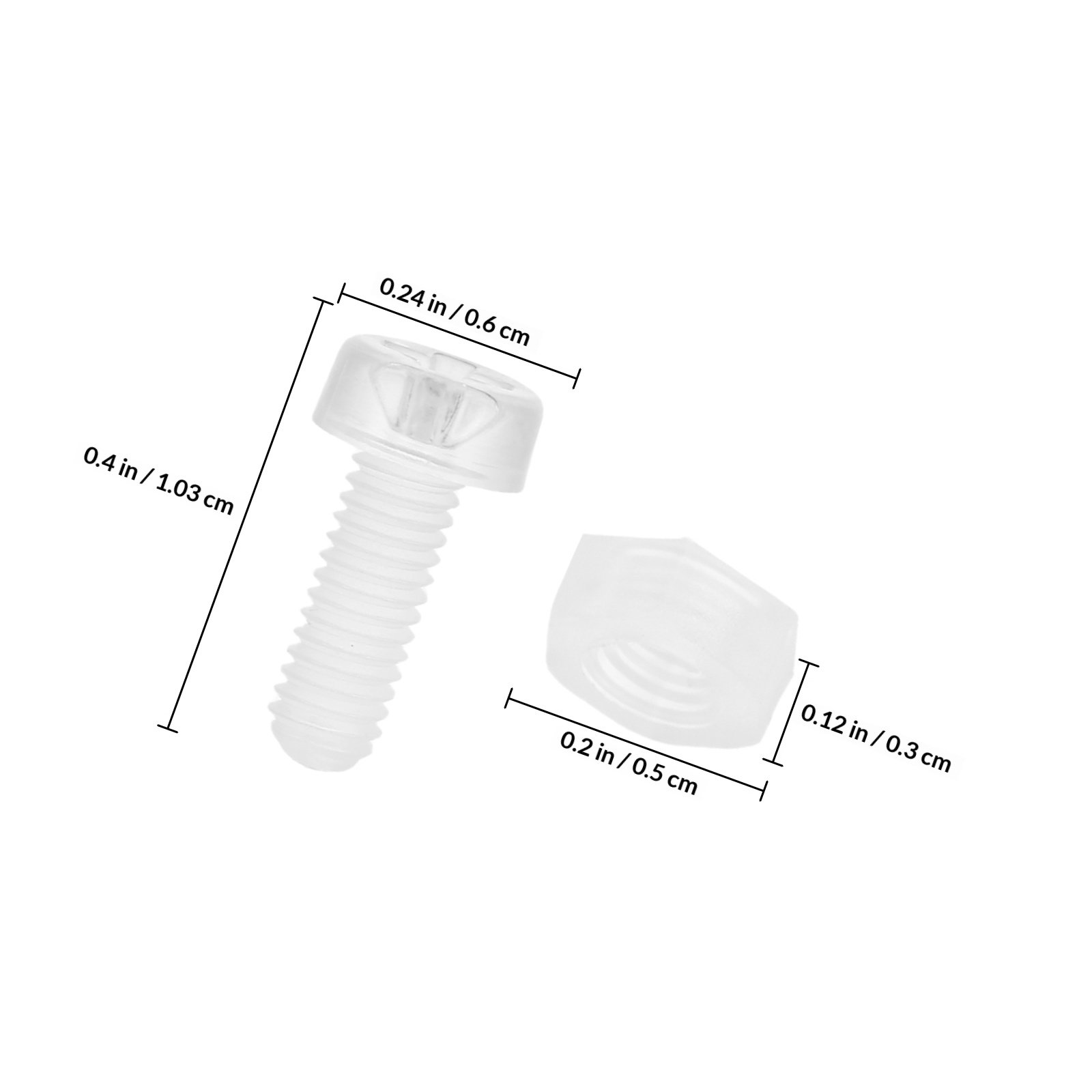 100Pcs Clear Acrylic Screw Nut - Furniture Hardware Display recension och pris