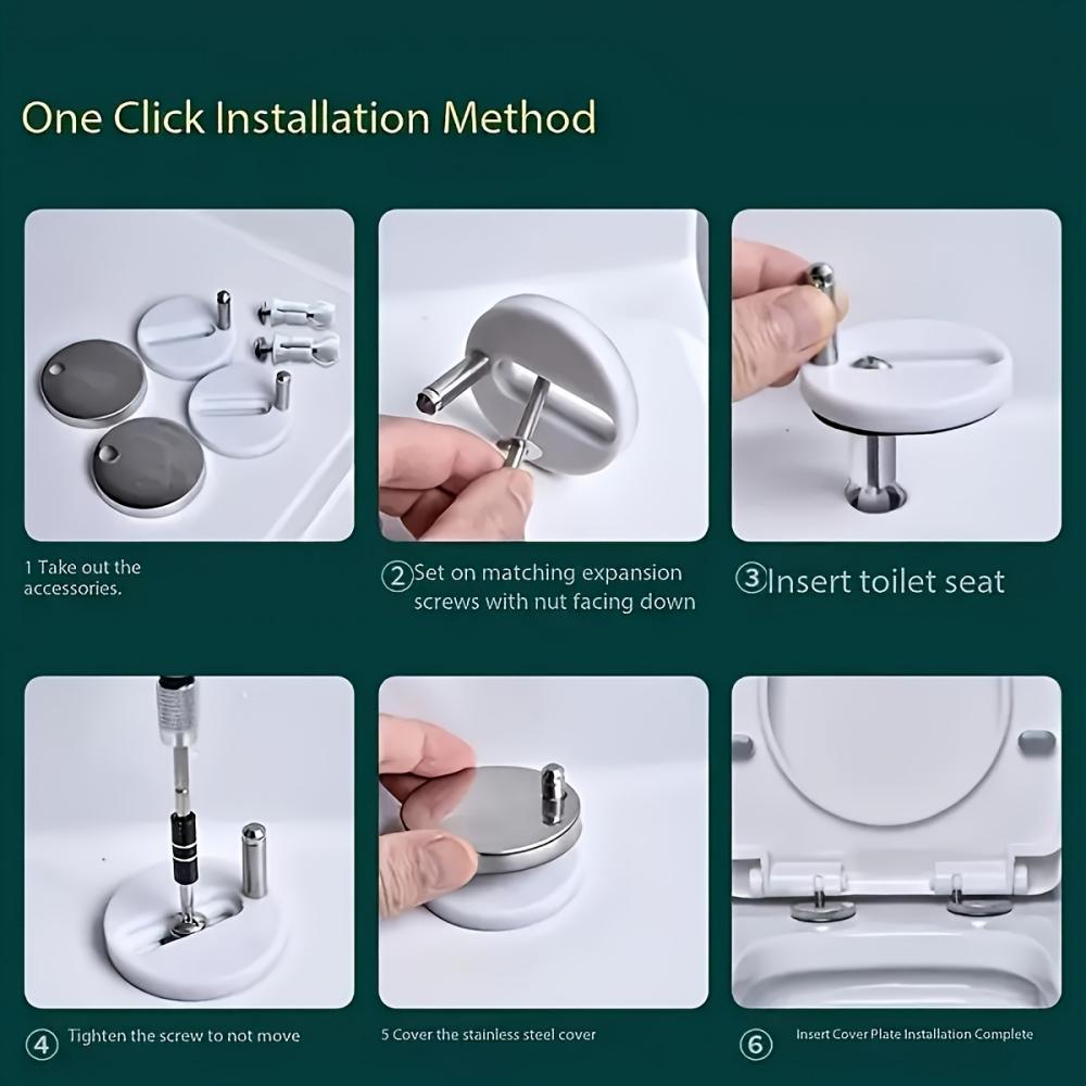 1Pair Stainless Steel Toilet S - Furniture Hardware Replacement recension och pris